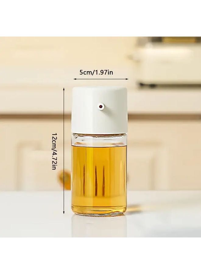 Beige Glass Kitchen Oil Dispenser 2pcs Food Grade No Residue For Soy Sauce Vinegar Cooking Oil - Image 3