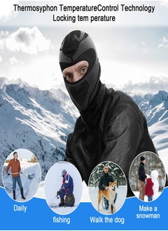 Generic Unisex Winter Cycling Balaclavas, Thermal Fleece Windproof Breathable Full Face Mask, Ski Mask, Motorcycle Neck Warmer, Fits Helmets for Outdoor Sports  - Image 4