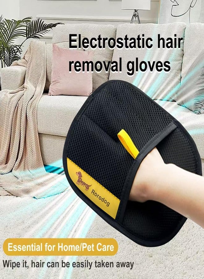 Rorodog 3-Pack Magic Brush Pet Hair Removal Gloves with A Hair/Lint Removal Tool – Remove Cat/Dog Fur from Clothing, Furniture, Car Seats, Bedding & Carpet - Image 5