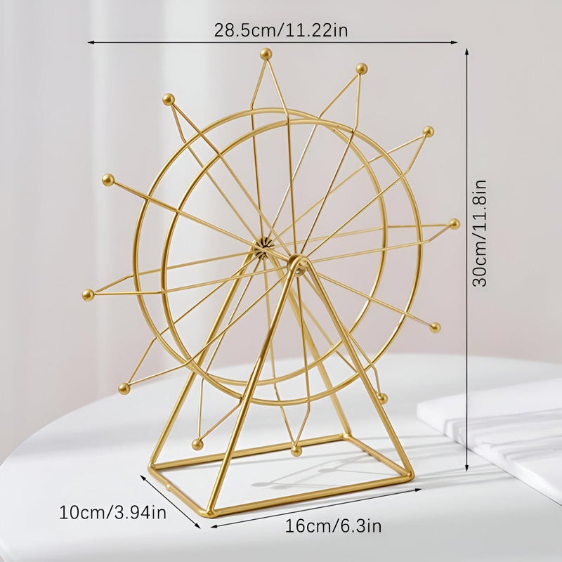 Home Accent - Decorative piece that doubles as conversation starter, with spun metal look and smooth curves echoing amusement park joy on any shelf. (28x 2 9 x 10 cm) - Image 2