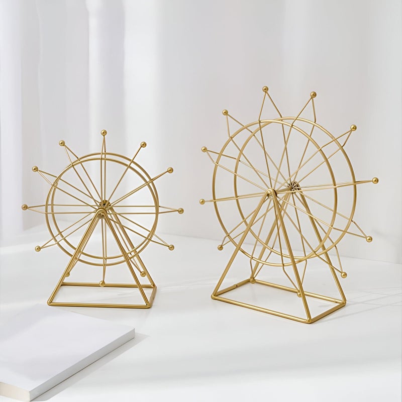 Home Accent - Decorative piece that doubles as conversation starter, with spun metal look and smooth curves echoing amusement park joy on any shelf. (28x 2 9 x 10 cm) - Image 5