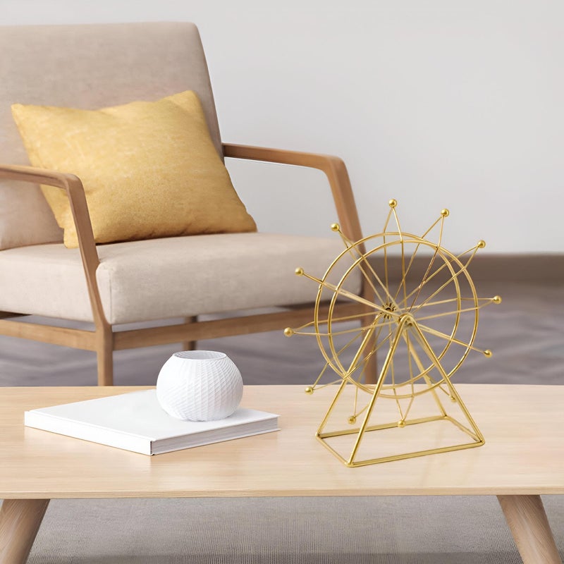 Home Accent - Decorative piece that doubles as conversation starter, with spun metal look and smooth curves echoing amusement park joy on any shelf. (28x 2 9 x 10 cm) - Image 3
