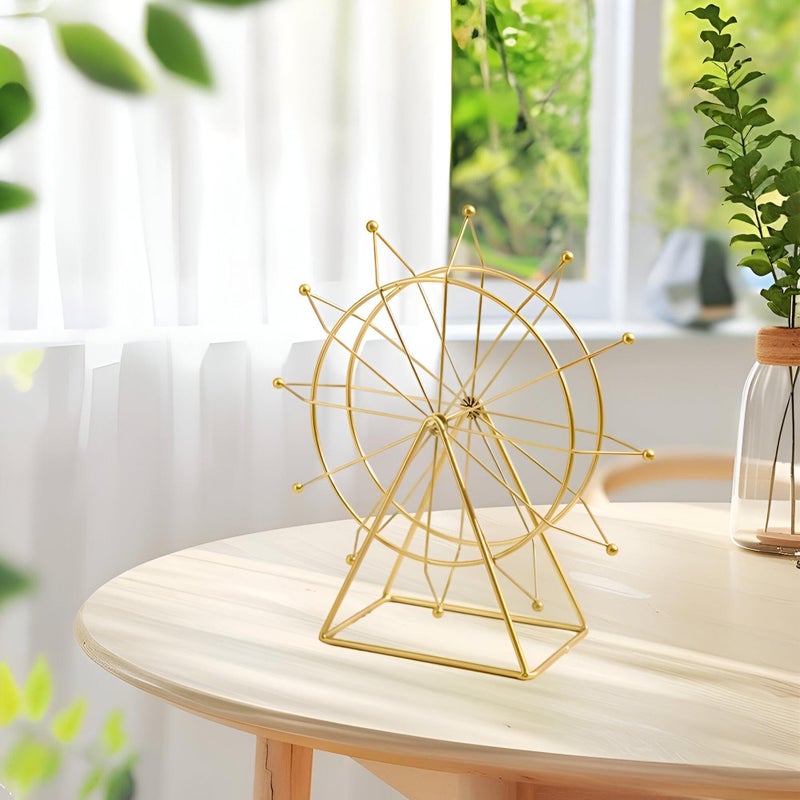 Home Accent - Decorative piece that doubles as conversation starter, with spun metal look and smooth curves echoing amusement park joy on any shelf. (28x 2 9 x 10 cm) - Image 1