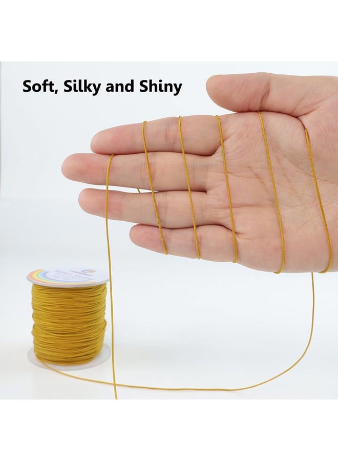 LUSTEMBER 0.8mm Nylon String Cord for Braided Bracelets, Beading, Necklaces, Macrame Craft, Wind Chime, Blinds, Jewelry Making - Image 3