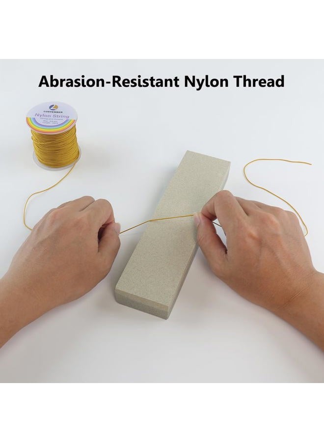 LUSTEMBER 0.8mm Nylon String Cord for Braided Bracelets, Beading, Necklaces, Macrame Craft, Wind Chime, Blinds, Jewelry Making - Image 5