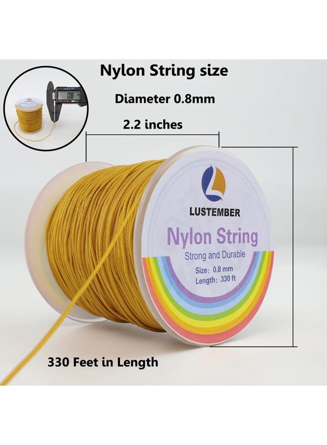 LUSTEMBER 0.8mm Nylon String Cord for Braided Bracelets, Beading, Necklaces, Macrame Craft, Wind Chime, Blinds, Jewelry Making - Image 2