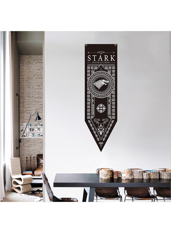 واي جيه علم منزل ستارك من سلسلة "لعبة العروش" -150×47 سم -علم نسج الجدران في الهواء الطلق - Image 2