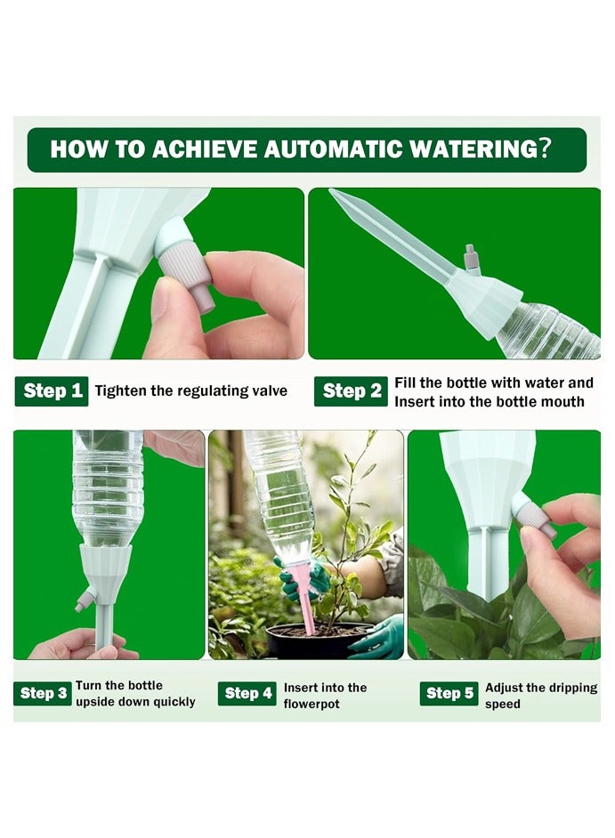 مجموعة من 3 مسامير ري ذاتية للنباتات، أجهزة ري أوتوماتيكية للنباتات الداخلية والخارجية مع مفتاح صمام تحكم قابل للتعديل - Image 5