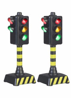 SYOSI Traffic Light Toy, Mini Traffic Signal Light Model Toy Child Educational Toy, Pack of 2  - Image 1