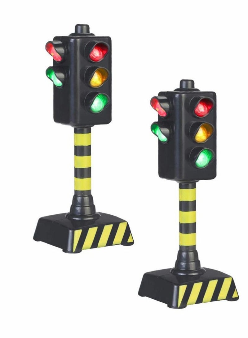 SYOSI Traffic Light Toy, Mini Traffic Signal Light Model Toy Child Educational Toy, Pack of 2 - Image 5