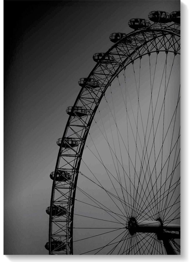 RYN لوحة فنية جدارية زخرفية رمادية/سوداء 40 x 60 سم - Image 1