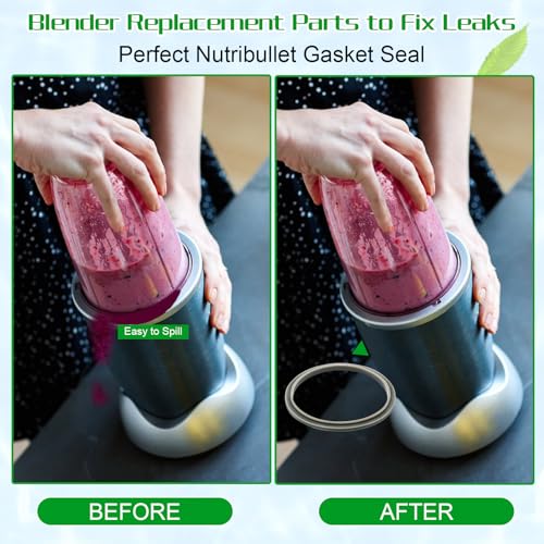 FOJOO Gasket Replacement Rubber Seal Rings for Nutribullet 900 Series & 600W, Food-Grade Silicone Rubber Ring Gaskets, Compatible with Blender Replacement Parts Accessories - Image 4