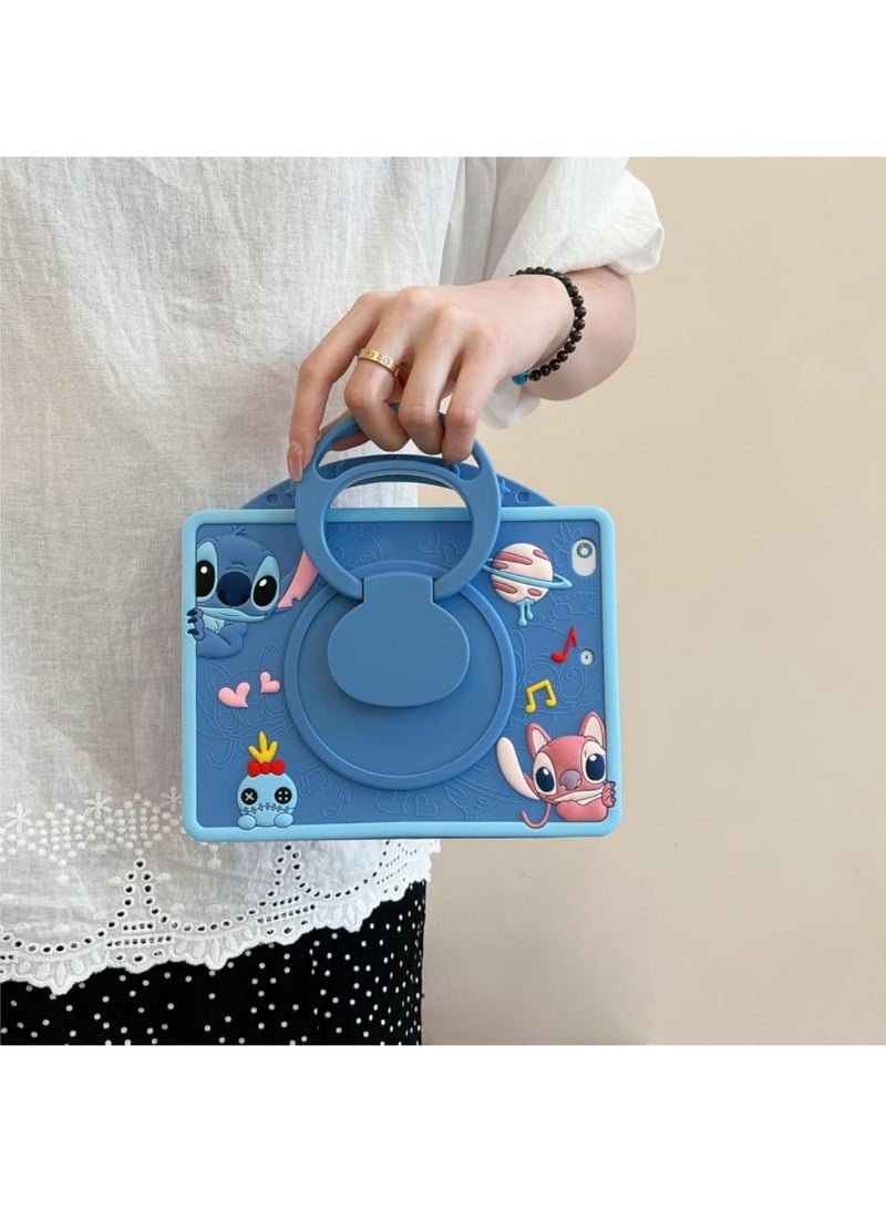 Aookay Kids Case for  Huawei MatePad air 11.5 / Huawei MatePad 11.5  Case for Kids with Pencil Holder, Shoulder Strap, Shockproof Handle Stand Silicone Stitch Cover (Blue) - Image 3