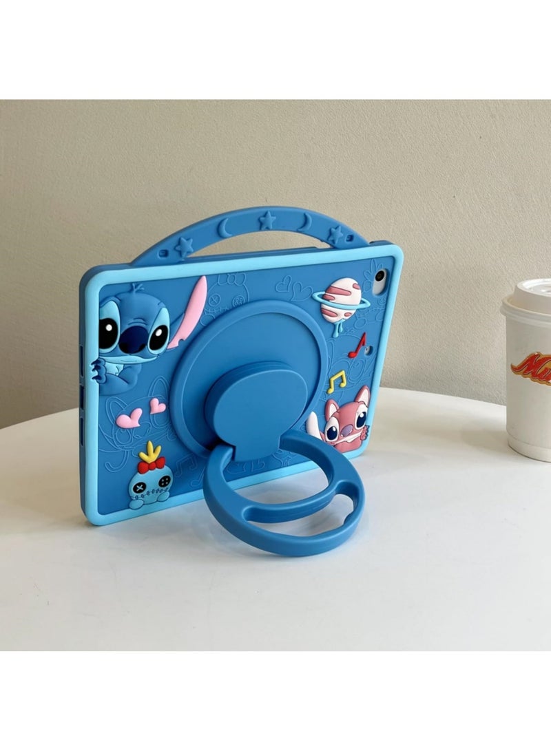 Aookay Kids Case for  Huawei MatePad air 11.5 / Huawei MatePad 11.5  Case for Kids with Pencil Holder, Shoulder Strap, Shockproof Handle Stand Silicone Stitch Cover (Blue) - Image 5