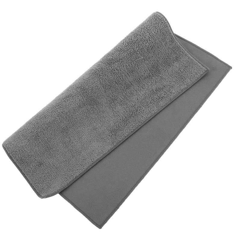 Gray Microfiber Car Wash Cloth 30x30cm Double Sided Absorbent For Drying Detailing - Image 2