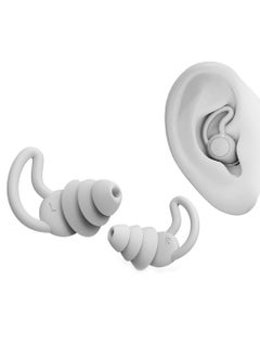Reusable Soft Silicone Ear Plugs Noise Cancelling Earplugs Sound Blocking Sleeping Ear Plugs for Light Sleeper Work Read Travel and Hearing Protection Easy to Use and Carry