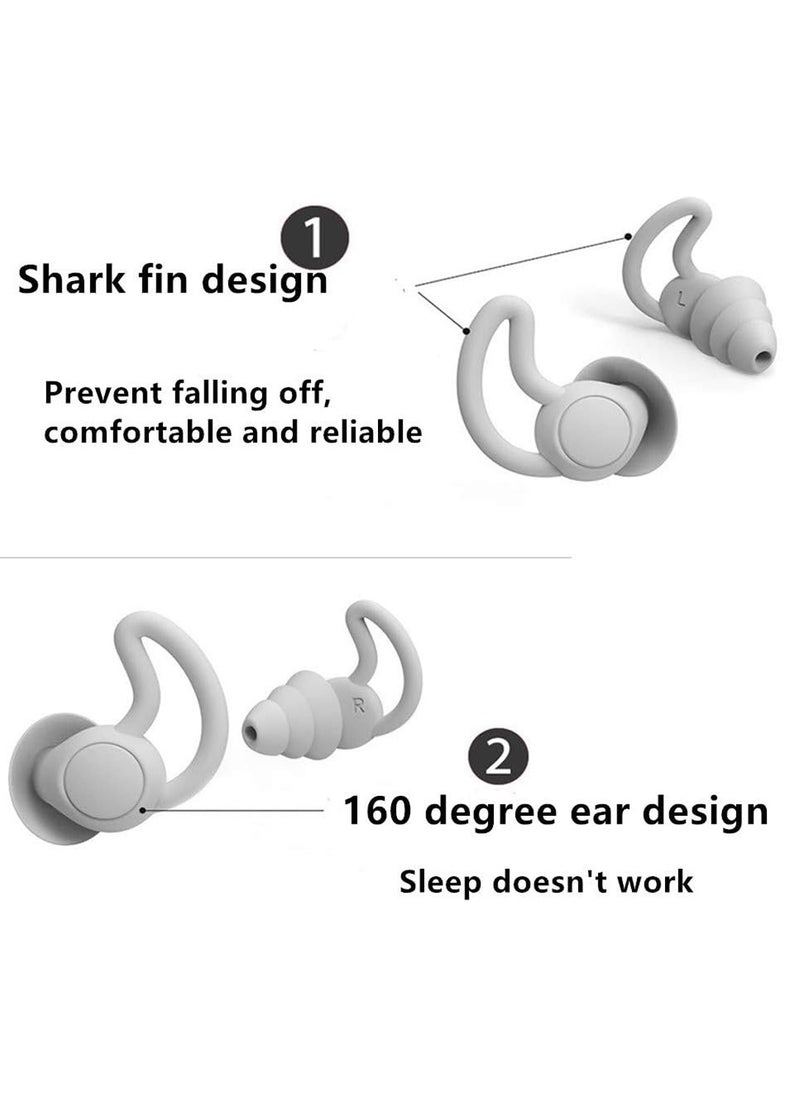 Generic - Reusable Soft Silicone Ear Plugs Noise Cancelling Earplugs Sound Blocking Sleeping Ear Plugs for Light Sleeper Work Read Travel and Hearing Protection Easy to Use and Carry - Image 1