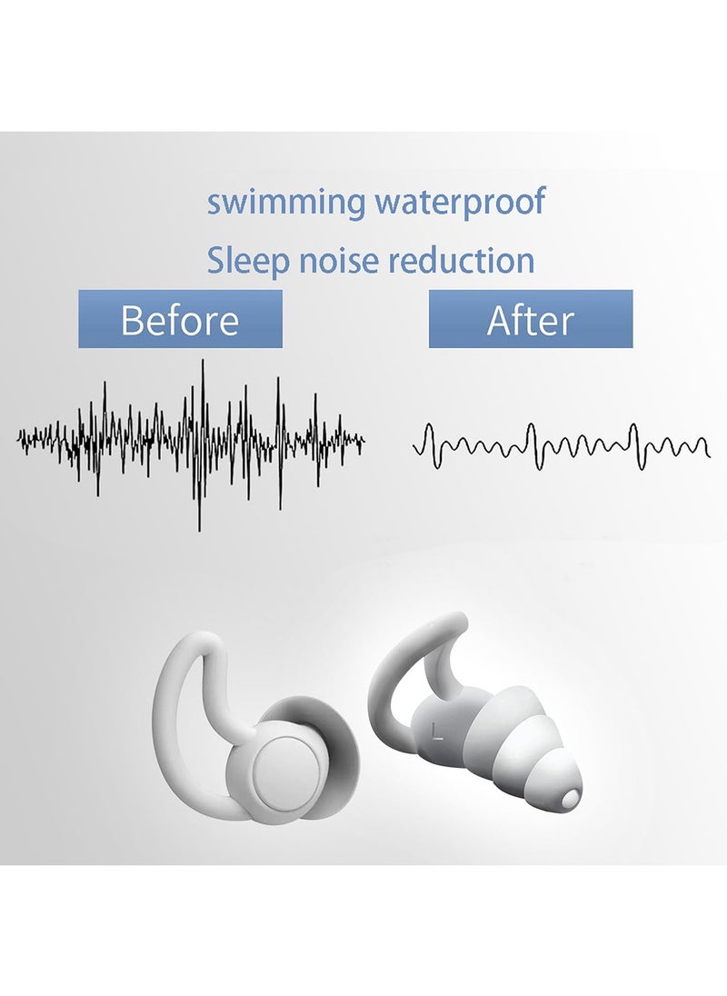 Generic - Reusable Soft Silicone Ear Plugs Noise Cancelling Earplugs Sound Blocking Sleeping Ear Plugs for Light Sleeper Work Read Travel and Hearing Protection Easy to Use and Carry - Image 1
