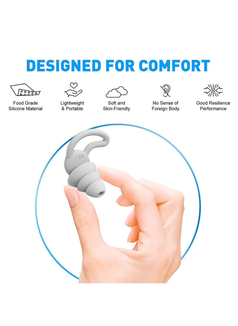 Generic - Reusable Soft Silicone Ear Plugs Noise Cancelling Earplugs Sound Blocking Sleeping Ear Plugs for Light Sleeper Work Read Travel and Hearing Protection Easy to Use and Carry - Image 1