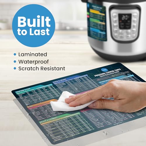 LOTTELI KITCHEN Instant Pot Cooking Times Chart - Pressure Cooker Accessories Cook Times - Easy to Use & Clean Strong Magnet As Seen on The Today Show - Instant Pot Cheat Sheet Magnet Set Quick Guide (Black) - Image 4