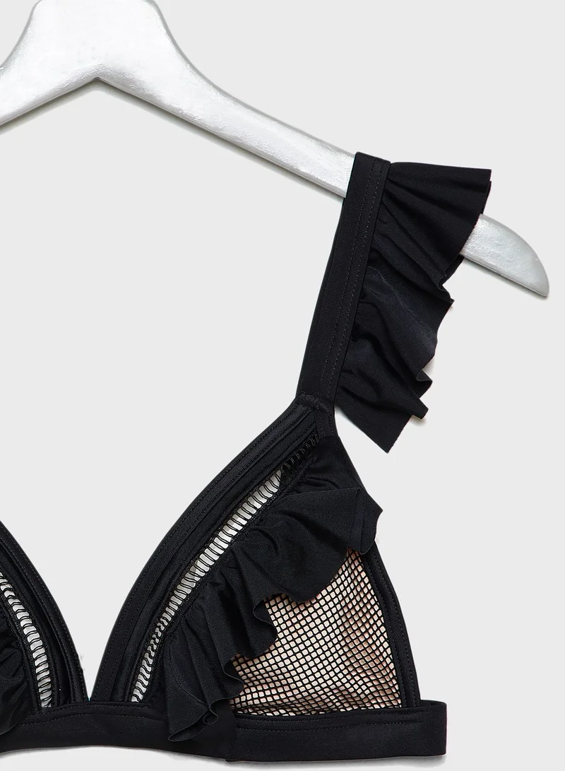 Wolf & Whistle Frill Bikini Top