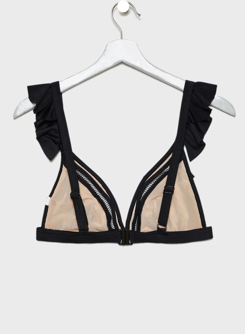 Wolf & Whistle Frill Bikini Top