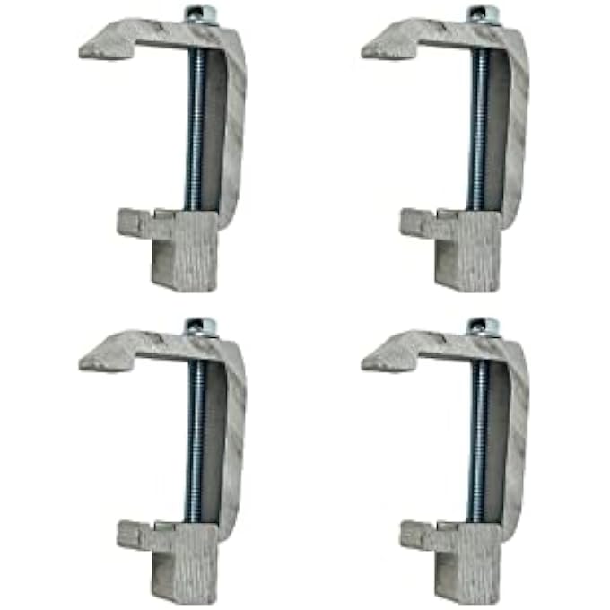 rayihni G-121 Utility Cargo Rail System Mounting Clamps for Caps and Shells on Toyota Tundra '07 & Newer, Tacoma '05 & Newer and Jeep Gladiator (.0812 inch, 4 pk G-121) - Image 1