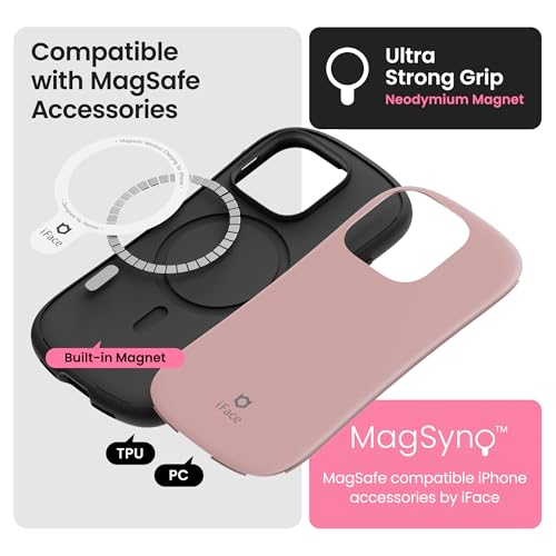 iFace First Class MagSynq Case [Compatible with iPhone 16][MagSafe Compatible] Ergonomic Grip & Unique Design Glossy Cute Bumper Shockproof Drop Protection Hard Magnetic Cell Phone Cover - Café Latte - Image 2