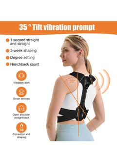 KASTWAVE Adjustable Posture Corrector with High-Precision Motion Chip - Universal Back Brace for Adults, Real-Time Posture Detection with Vibration Alert for Pain Relief, Suitable for Home Office Outdoor Use  - Image 4