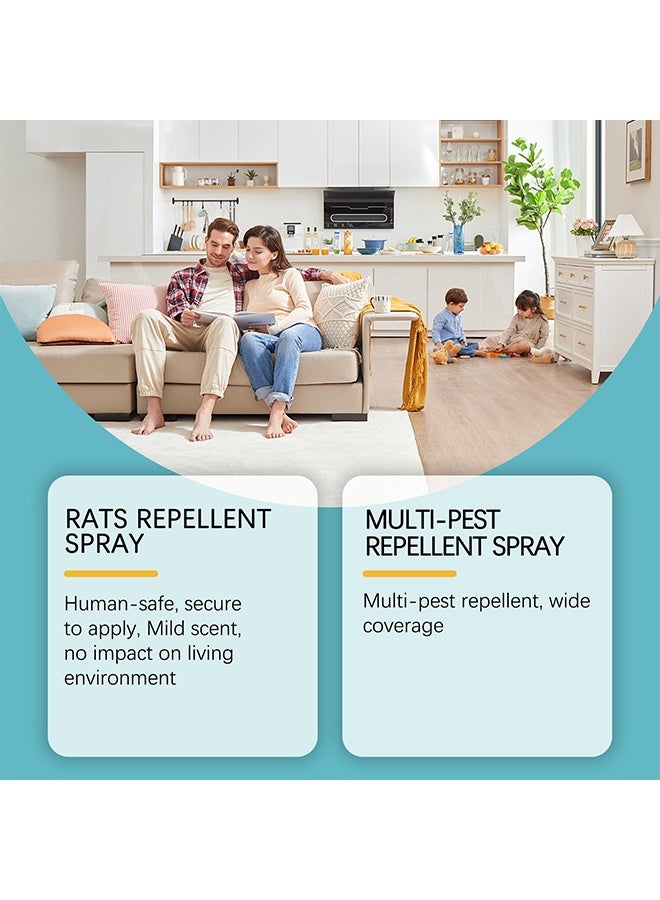 MOONSPRY Rats Repellent Spray, Rodent Repellent, 100% Natural Repel Mice, Outdoor Garden Mint Scented Rat Repellent Spray, Use To Prevent, Catch And Repel Rats, Eco-Friendly Mouse Repellent Spray Natural Non-Toxic 120ml - Image 2