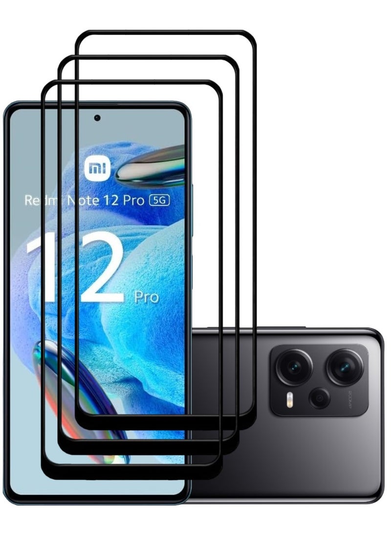 ACLIX 3 Pieces Antistatic ESD Dustproof Premium Quality High Definition Tempered Glass Screen Protector Designed For Xiaomi Redmi Note 12 Pro - Image 1