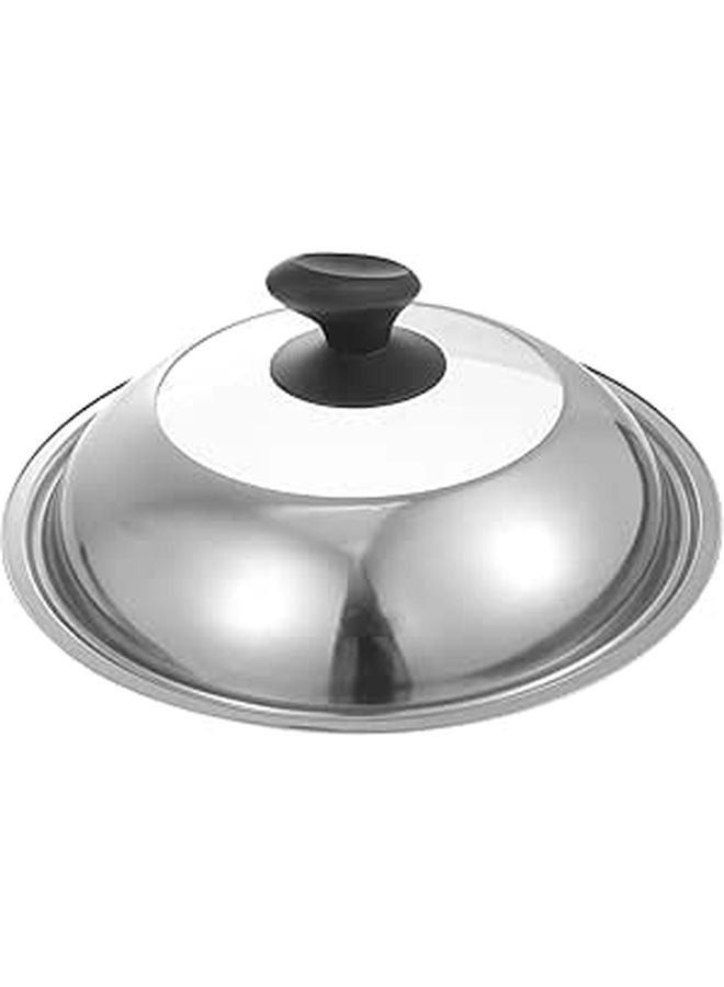 Universal Stainless Steel Pan Cover 32cm With Glass Lid And Heat Resistant Knob - Image 1