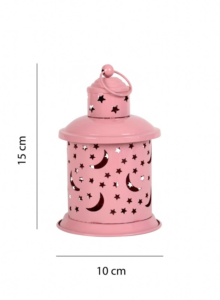 Hilalful My First HilalFul Children Lantern - Pink | Ramadan, Eid Decorations | Portable & Lightweight | Home Décor | Decorative Candle Lanterns | Iron | Living Room, Bedroom, Indoor | Arabian, Moroccan Themed  - Image 2