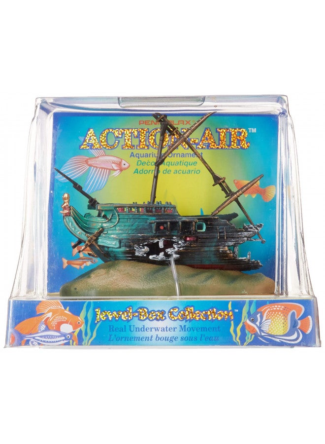 Penn Plax Penn-Plax Aerating Action Ornament, Rocking Shipwreck - Image 2