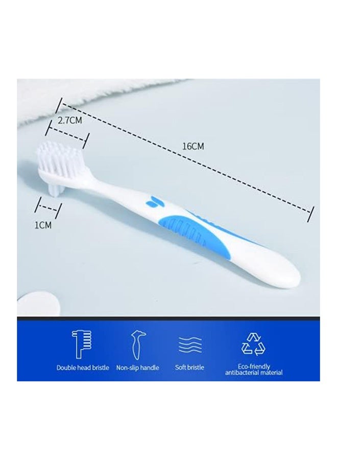Y-Kelin مجموعة فرشاة تنظيف طقم الأسنان بفرشتين مزدوجتين Y-Kelin 2 قطعة، 1 أحمر، 1 أزرق - Image 2