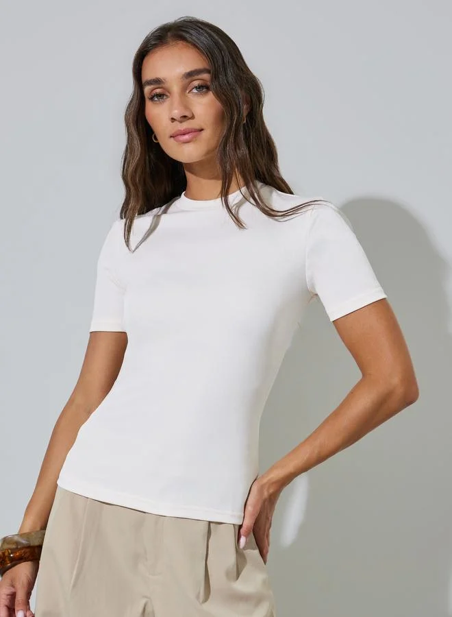 Styli Pack of 2 - Short Sleeve Knit Tops