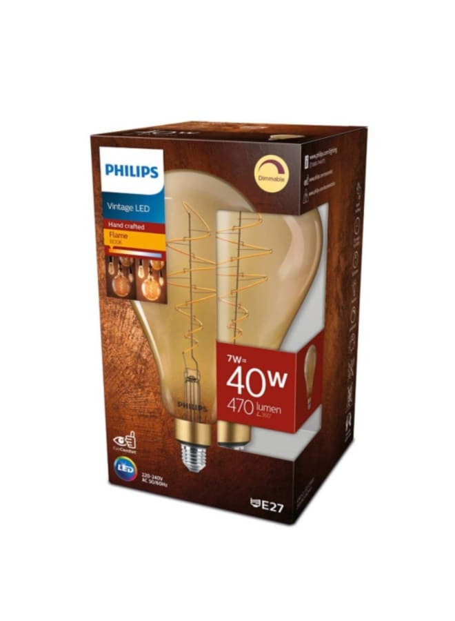 Philips Filament LED Bulb 7 Equivalent 40W, Warm giant E27 A160 GOLD DIM - Image 2