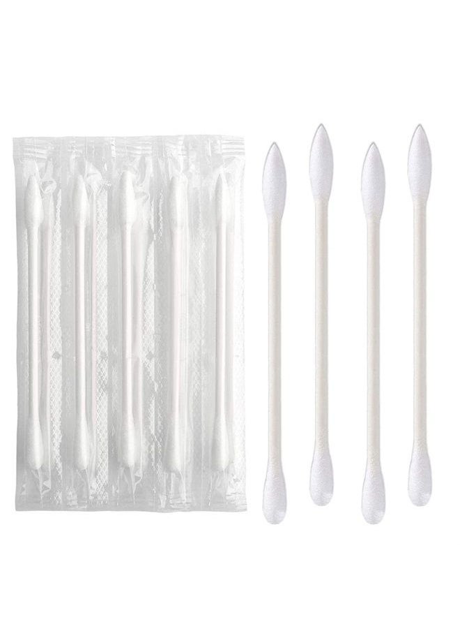 HQSLsund 200 Pack Cotton Swab Individually Wrapped, Individually Wrapped Double Tipped Cotton Swabs Paper Sticks Cotton Buds(White, Round/Pointed End)  - Image 5