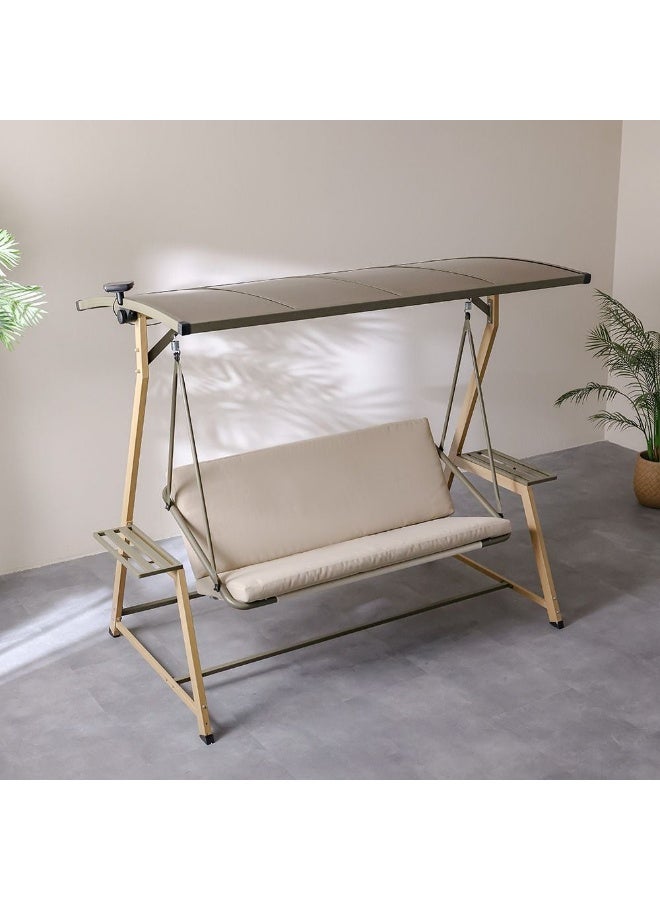 DANUBE HOME أرجوحة ليما 3 مقاعد | كرسي أرجوحة 3 مقاعد | كرسي معلق بتصميم عصري | كرسي أرجوحة ثلاثي للمساحات الداخلية والخارجية حديقة فناء L 214 x W 154 x H 202 سم - متعدد الألوان - Image 1