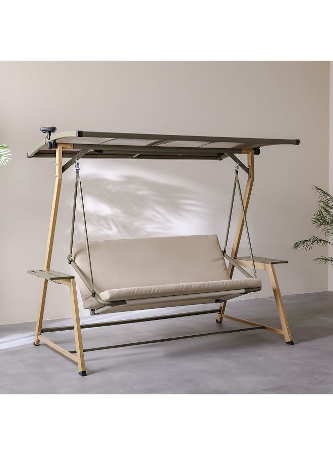 DANUBE HOME أرجوحة ليما 3 مقاعد | كرسي أرجوحة 3 مقاعد | كرسي معلق بتصميم عصري | كرسي أرجوحة ثلاثي للمساحات الداخلية والخارجية حديقة فناء L 214 x W 154 x H 202 سم - متعدد الألوان - Image 3