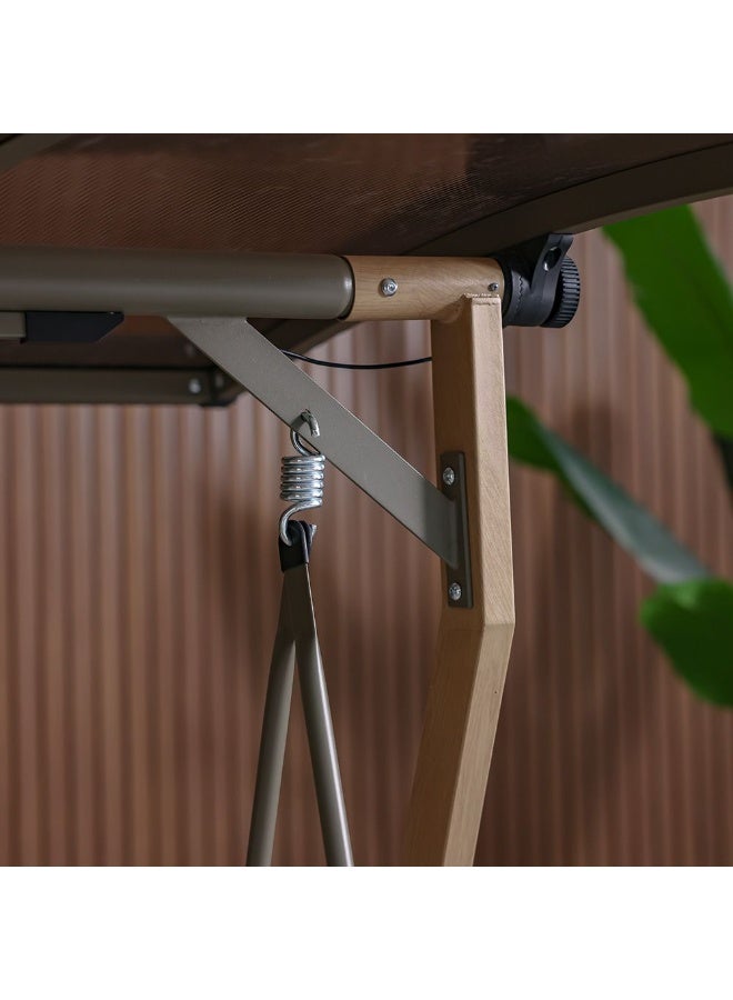 DANUBE HOME أرجوحة ليما 3 مقاعد | كرسي أرجوحة 3 مقاعد | كرسي معلق بتصميم عصري | كرسي أرجوحة ثلاثي للمساحات الداخلية والخارجية حديقة فناء L 214 x W 154 x H 202 سم - متعدد الألوان - Image 5