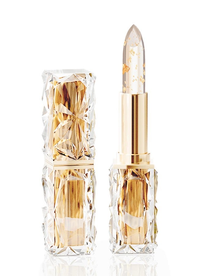 RCSCBC Transferproof Color Changing Lipstick,Gold Crystal Lipstick Color Changing Long Lasting,Vitamin E Nourishing For Cracked & Dry Lips (01) - Image 1