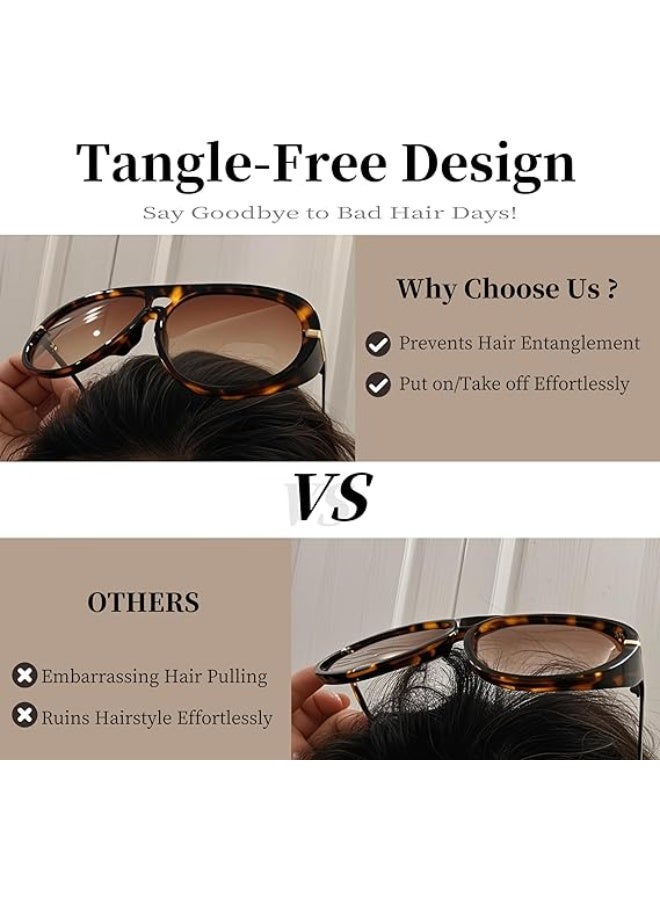 نظارات شمسية عصرية كبيرة للنساء حماية الأشعة فوق البنفسجية نظارات شمسية عصرية كبيرة عصرية للمرأة مصمم عصري 2025 - Image 3