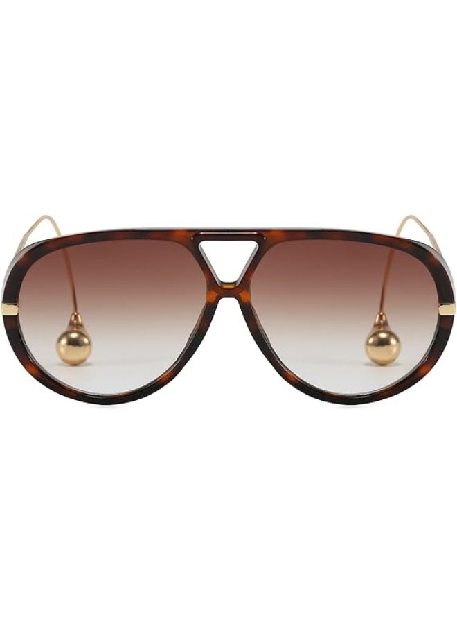 نظارات شمسية عصرية كبيرة للنساء حماية الأشعة فوق البنفسجية نظارات شمسية عصرية كبيرة عصرية للمرأة مصمم عصري 2025 - Image 1