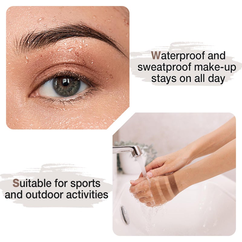 Apooliy Eyebrow Powder Palette Set - 12 Colors, 5 Mascaras, 4 Stencils, Brush & Pencil, Volumizing Gel for Natural Brows - Image 3