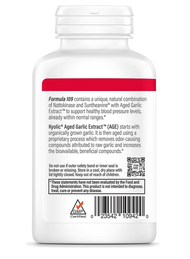 Kyolic Aged Garlic Extract Formula 109, Blood Pressure Health, 160 Capsules - Image 2