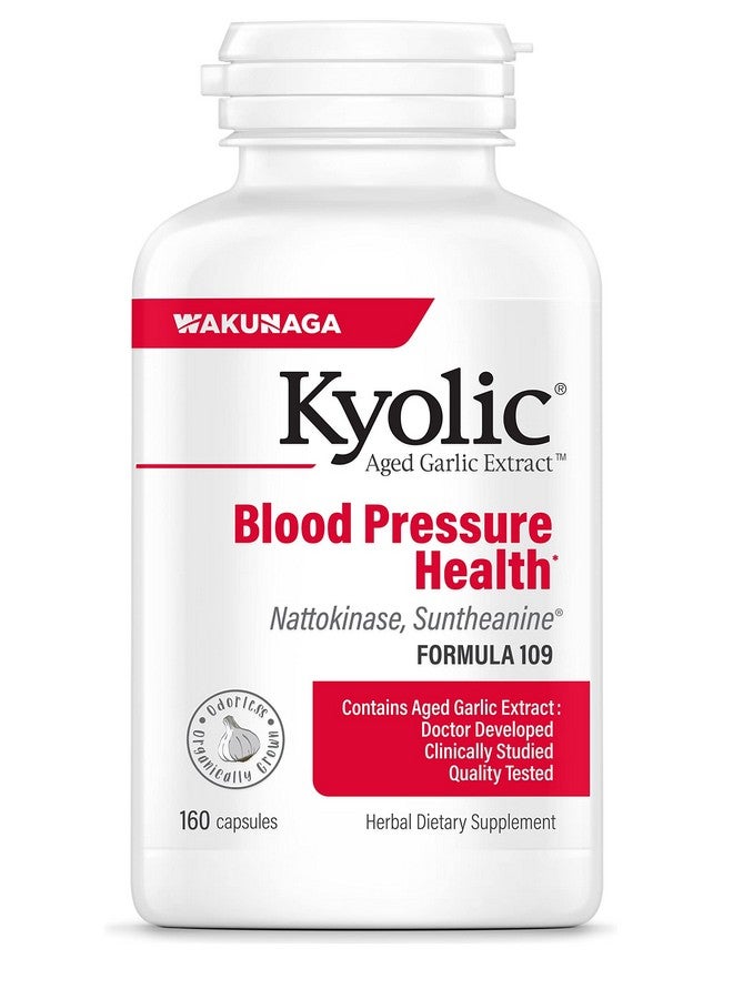 Kyolic Aged Garlic Extract Formula 109, Blood Pressure Health, 160 Capsules - Image 1