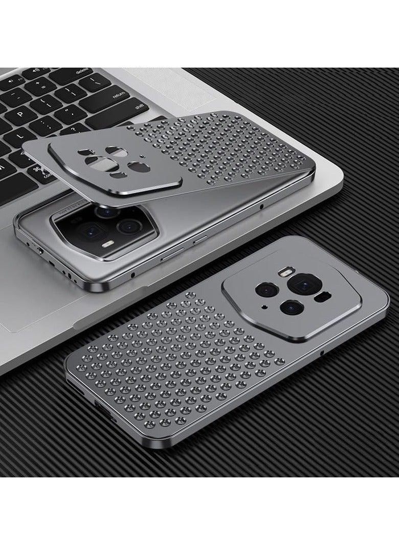 Case Compatible with Honor Magic6 RSR Porsche Design Case, Luxury Honeycomb Heat Dissipation Hollow Aluminum Metal Shockproof Protective Cover for Honor Magic 6 RSR - Image 1