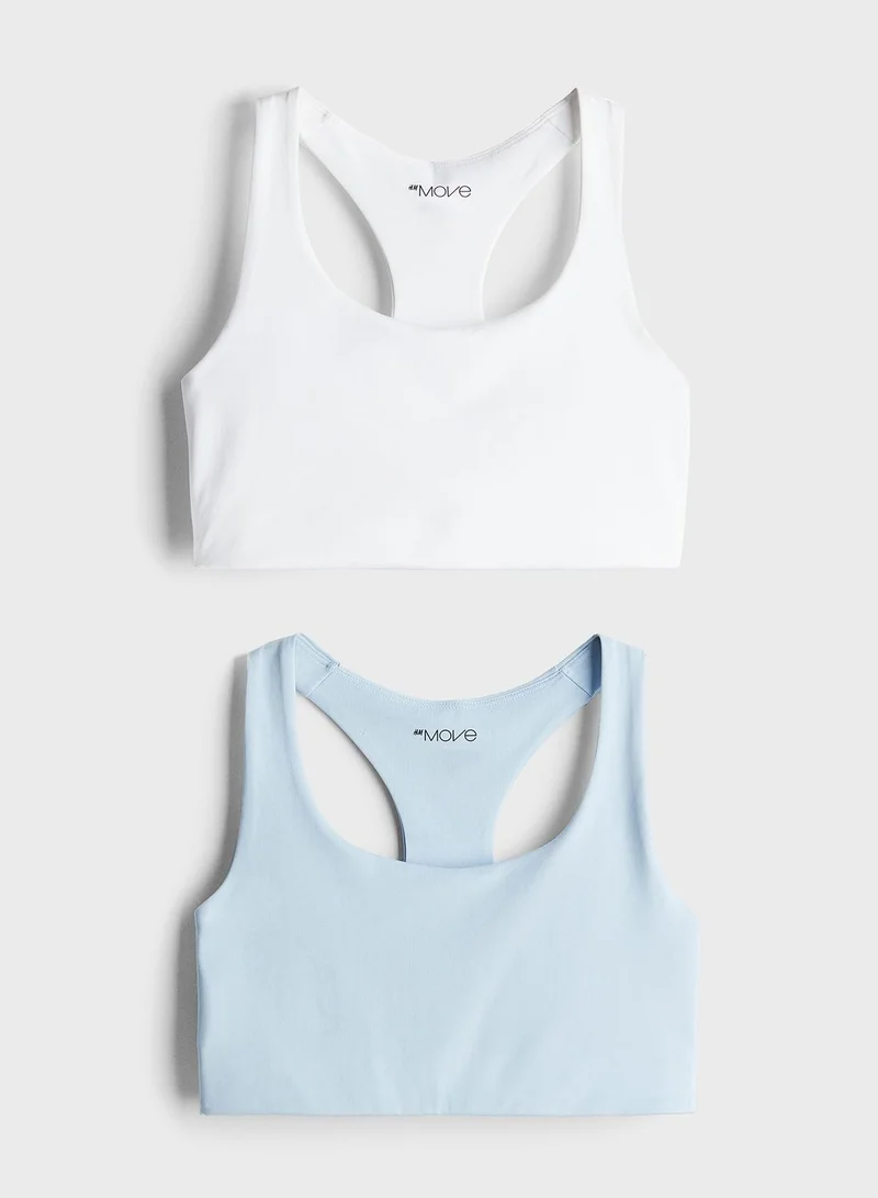 H&M 2 Pack Knitted Sports Bra