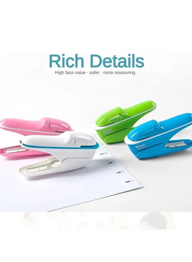 كيه دبليو تريو دباسة ورق KW-triO بدون دبابيس، دباسة بلاستيكية محمولة بدون دبابيس، تجليد 8 ورقات من الورق، لوازم مكتبية - Image 4